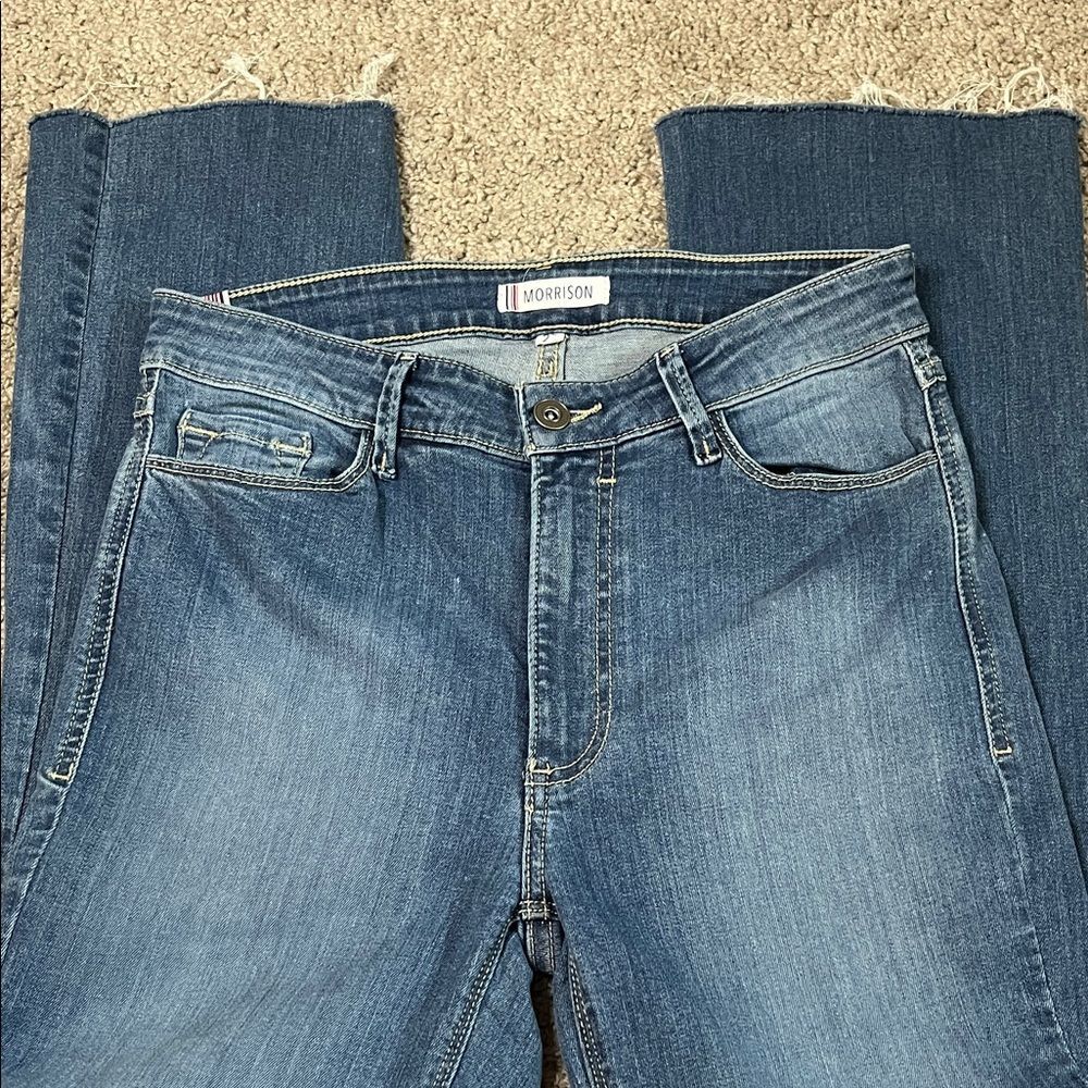 Morrison The Starlet High Rise Blue Jeans Womens Size 27 Raw Hem